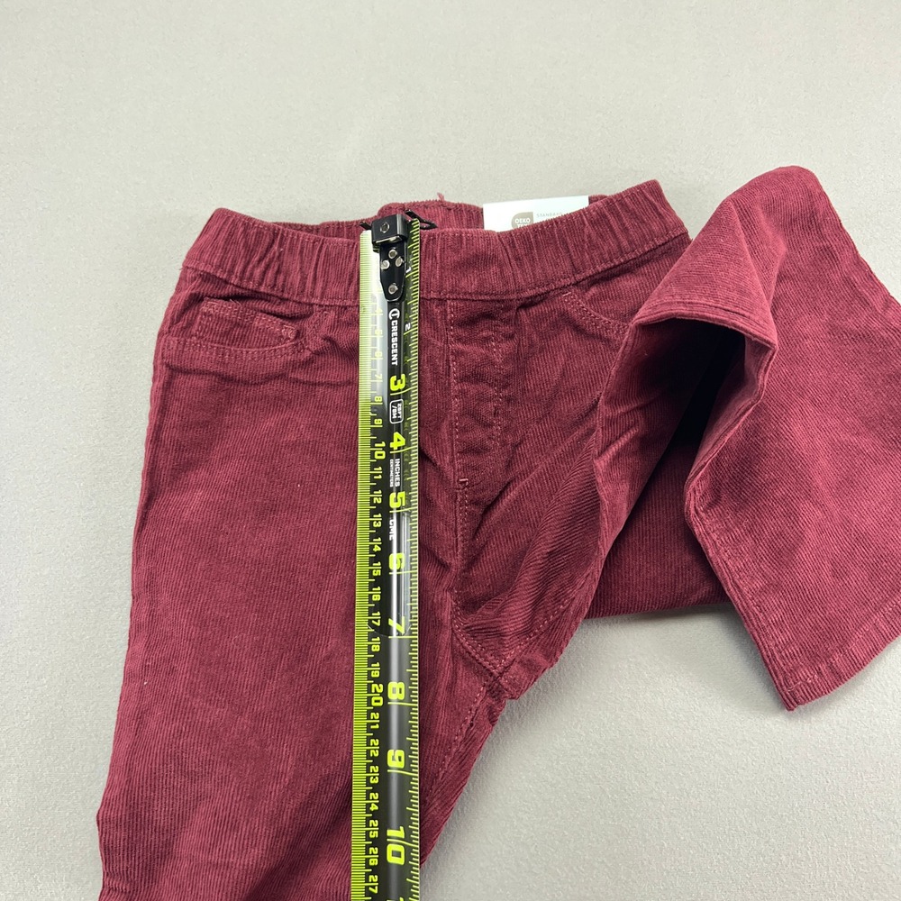 Okie Dokie Corduroy Pull On Flare Pants Girls 4T French Burgundy Cotton Stretch - Picture 7 of 10